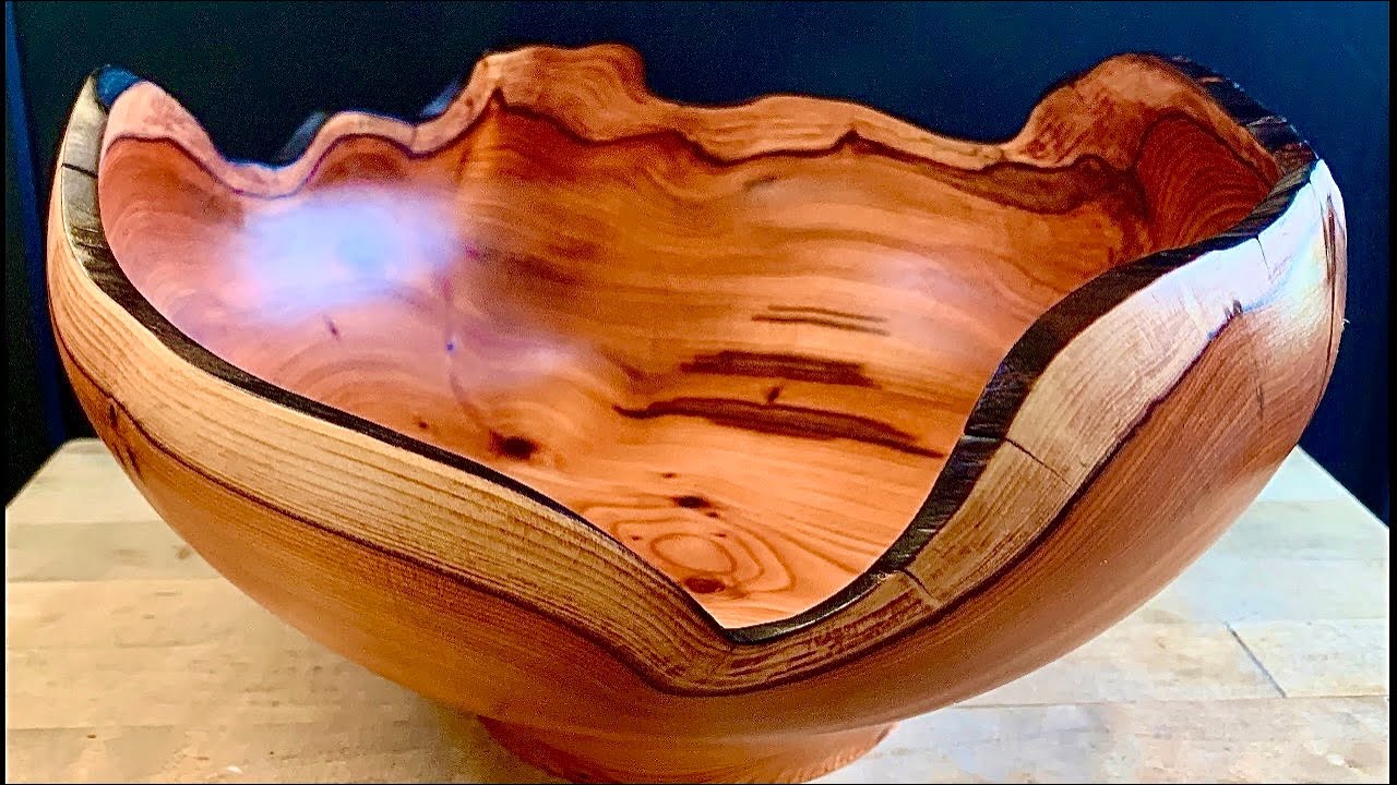 Woodturning - Scorched Edge Yew