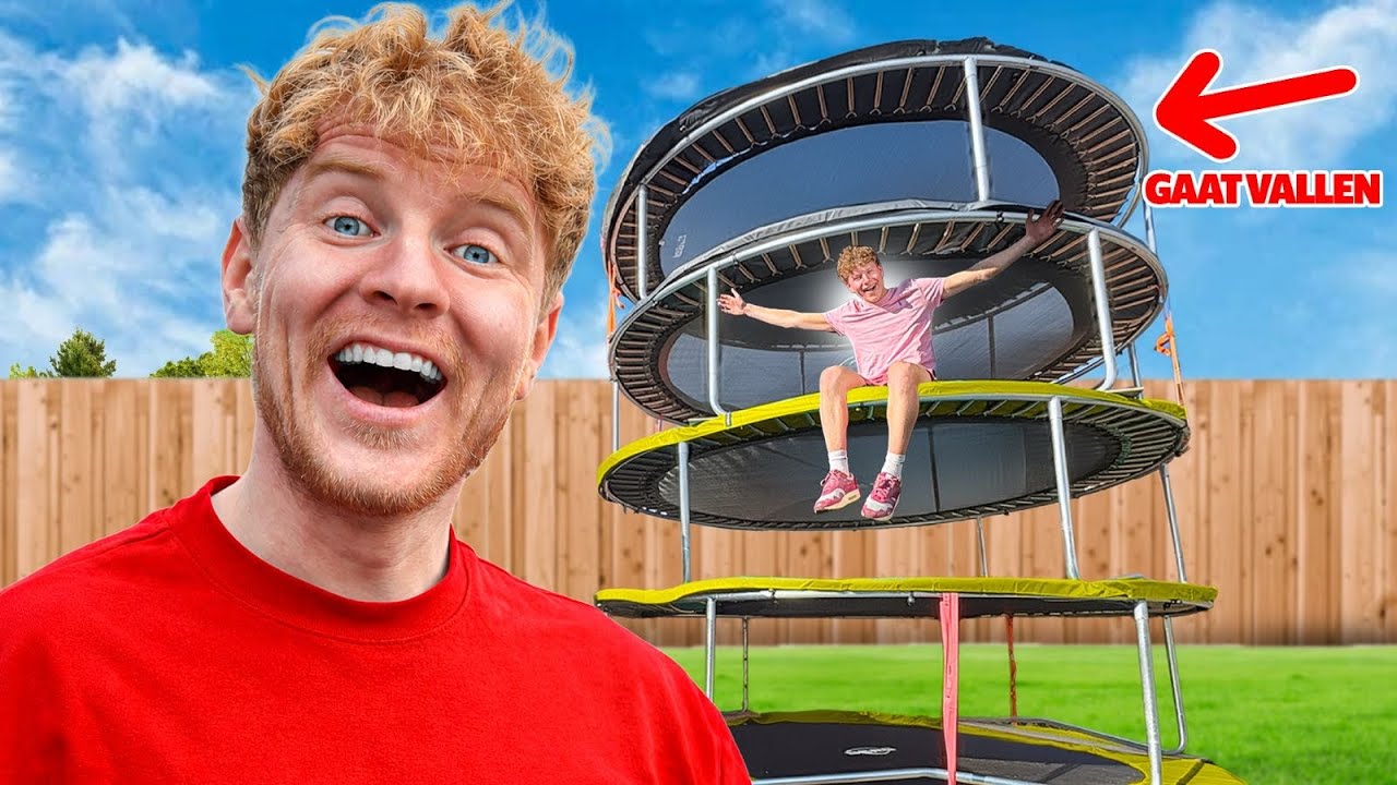 1 Dag Overleven Op Een Trampoline Toren!