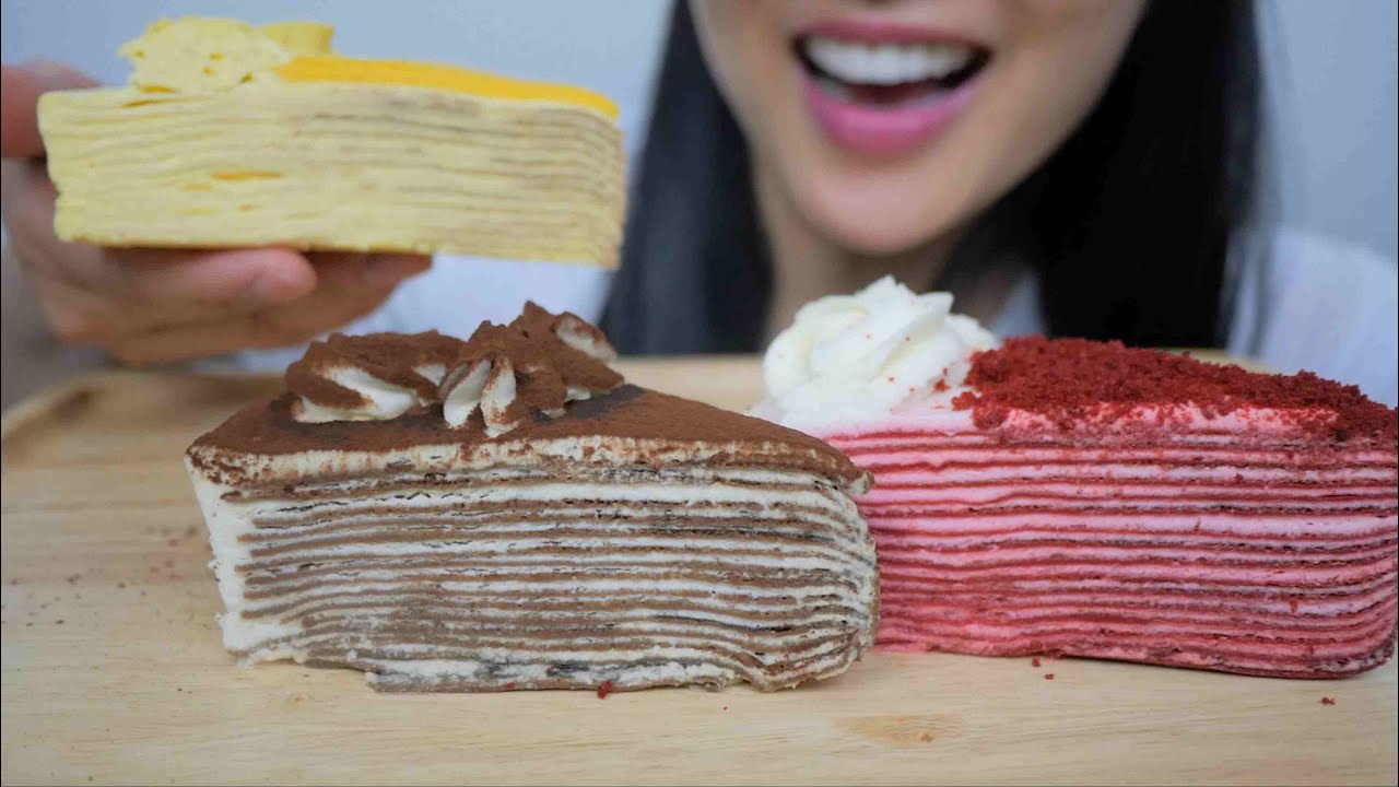 CREPE CAKE (ASMR EATING SOUNDS) NO TALKING | SAS-ASMR