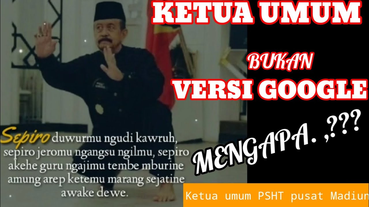 Ketua Umum pusat Madiun bukan versi Google.