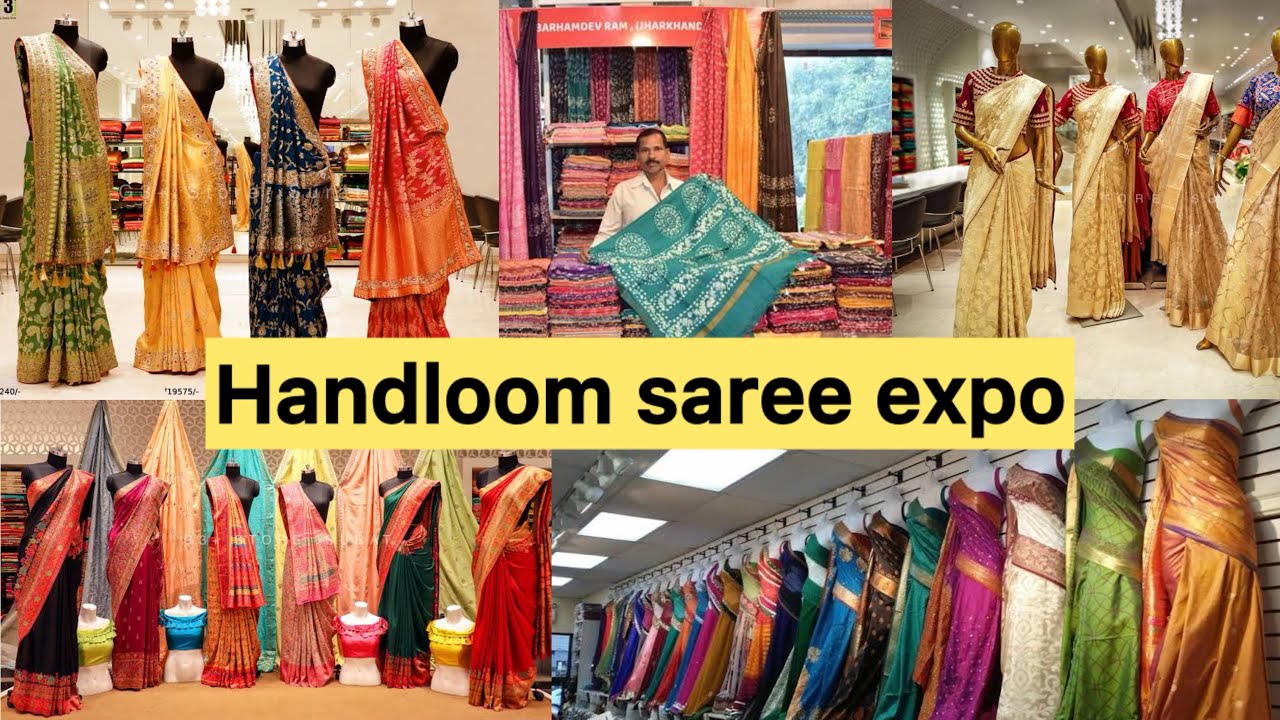 Handloom India biggest saree expo 😮| Handloom saree expo 😍