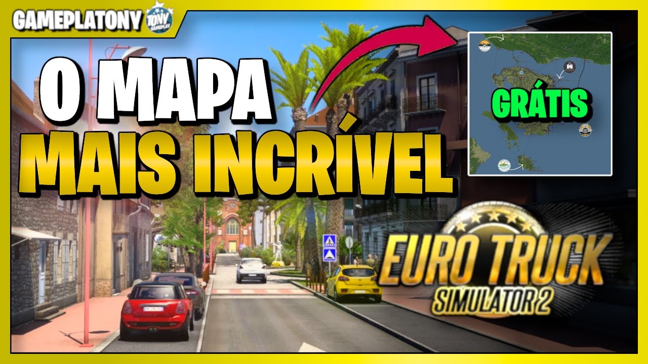 🗺️ Melhor mapa gratuito para Euro Truck Simulator 2?  Grand Utopia + tutorial passo a passo. V1.56