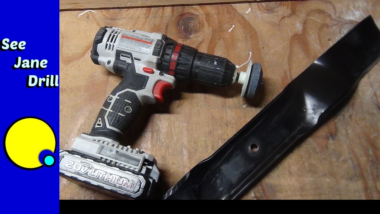 How to Sharpen a Lawnmower Blade with a Drill