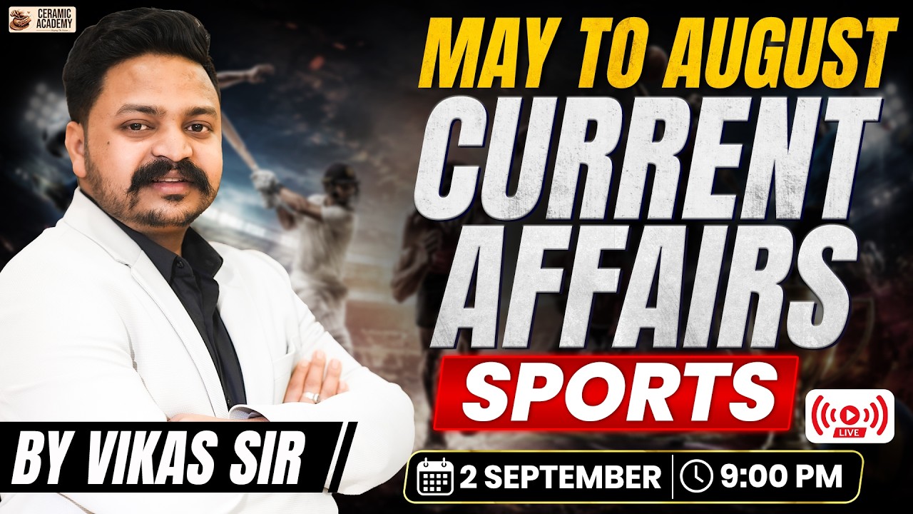 May to August Complete Sports Current Affairs 2026 | Vikas Gupta Sir