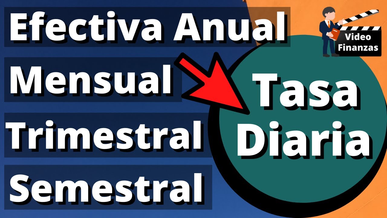 Convertir tasa Efectiva Anual, Mensual, Trimestral, Semestral, Bimestral, Quincenal a tasa Diaria