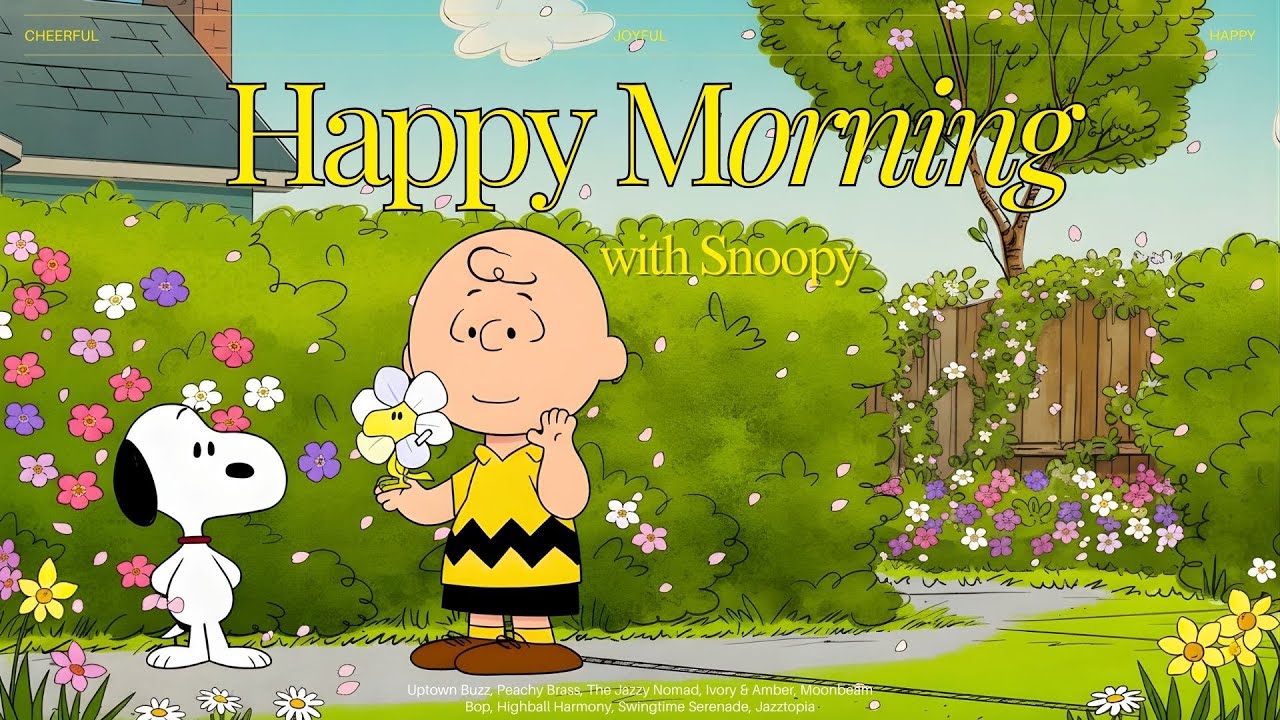 [𝐩𝐥𝐚𝐲𝐥𝐢𝐬𝐭] Sweet Morning Jazz in Spring with Snoopy 🎷 Happy Chill Tunes for Perfect Start