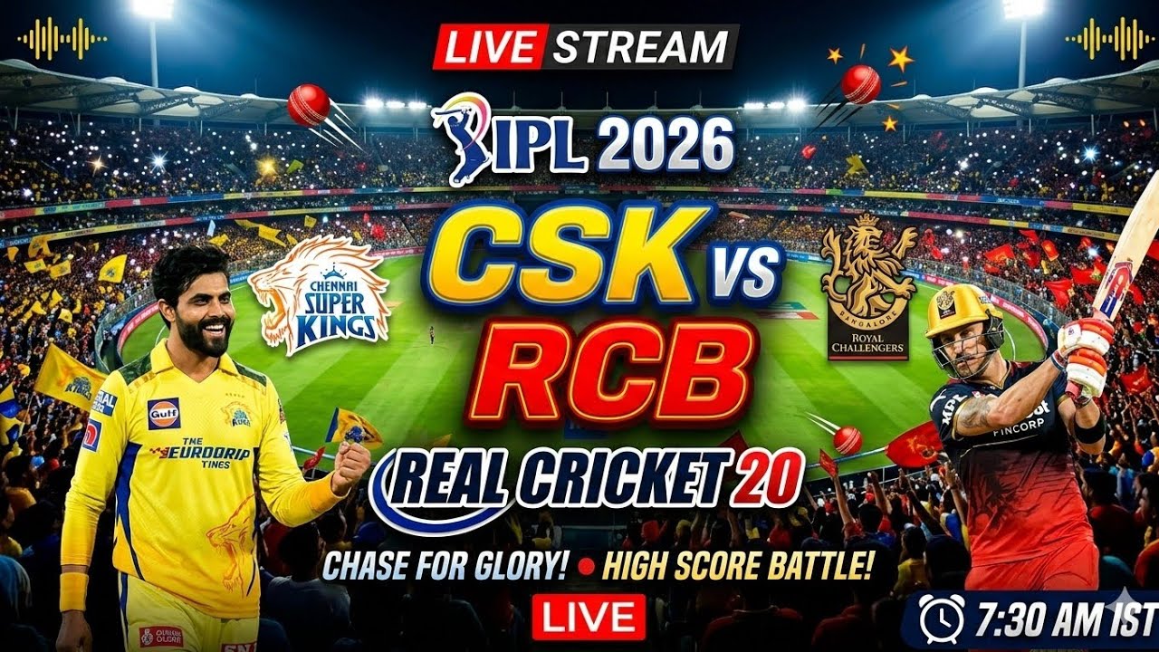 RCB vs CSK LIVE: Jaddu vs Virat Battle! 🏏 | IPL 2026 High Voltage Match | RC20#gaming