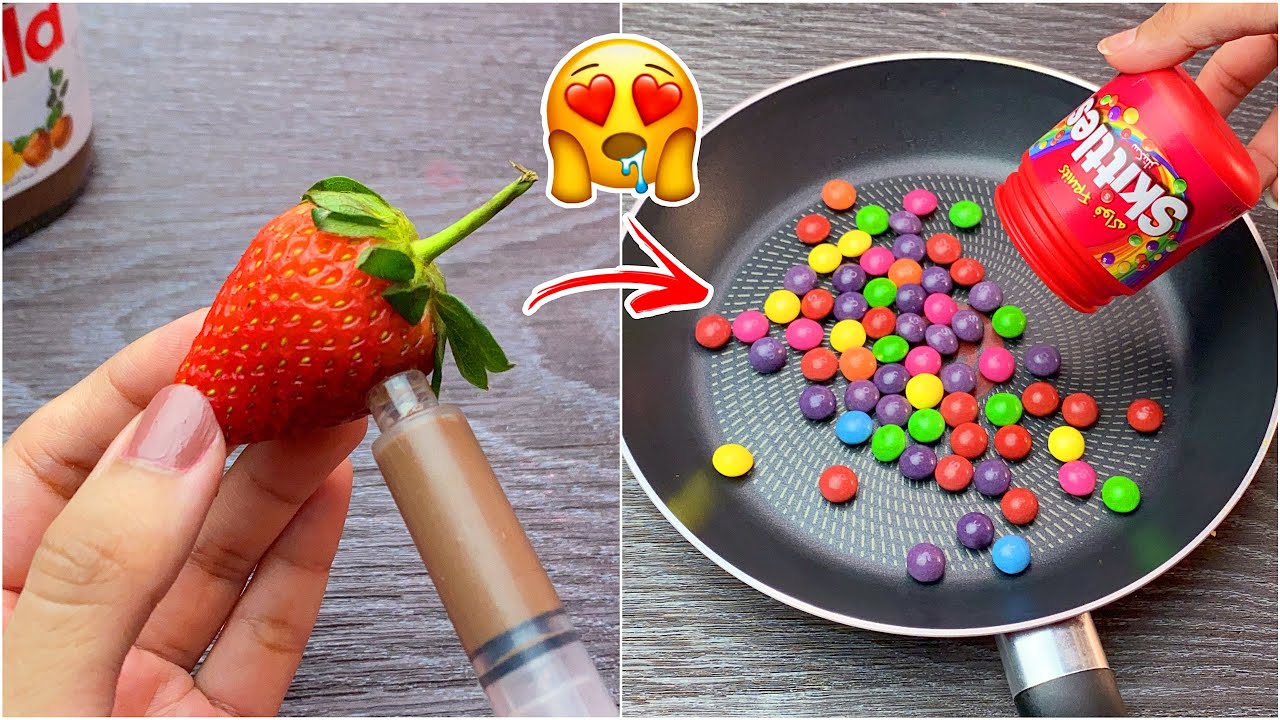 جربت أغرب خدع وطبخات القنوات الاجنبية المشهورة 😯! حقن الفراولة بنوتيلا 😋🍓!!