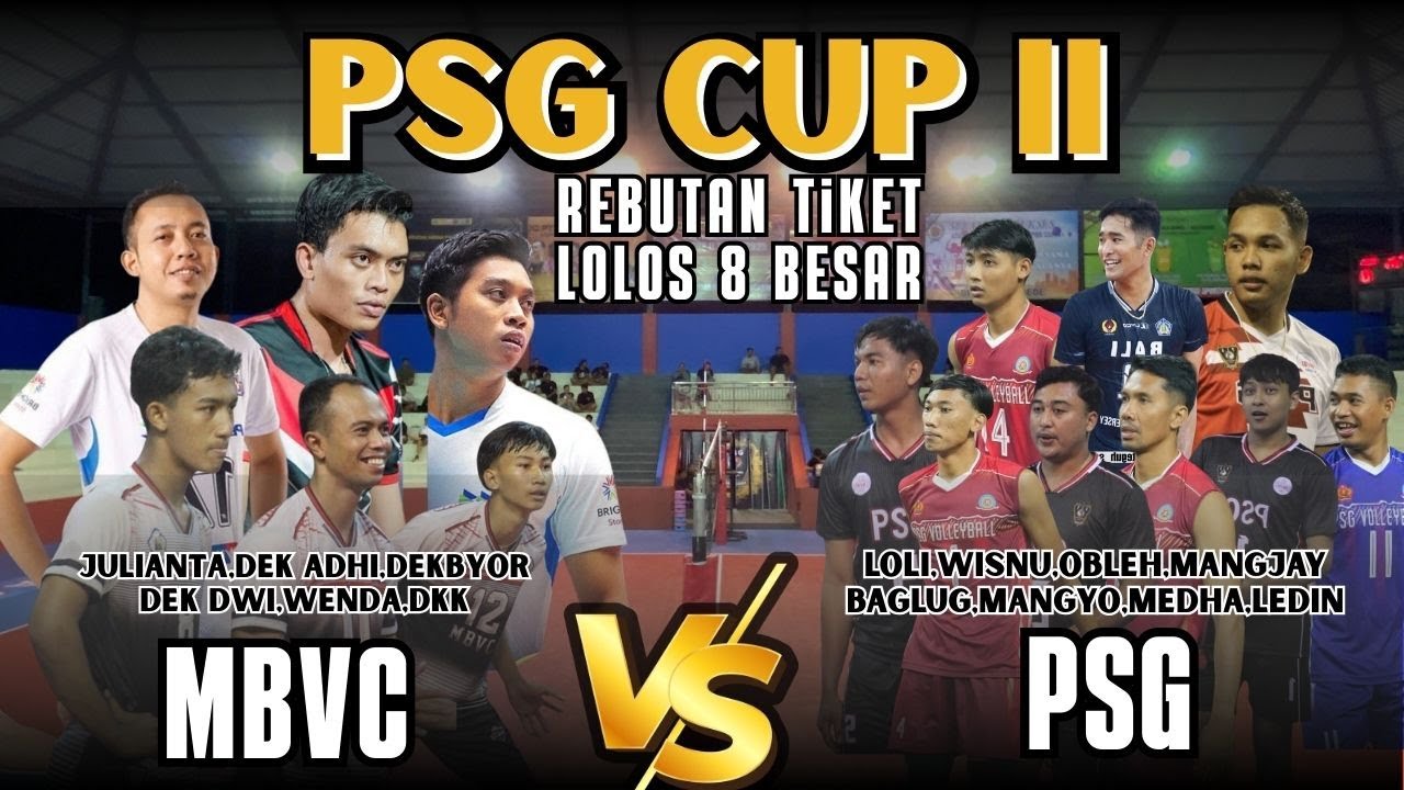 5 SET PEREBUTAN TIKET 8 BESAR🔥SALING BALAS SPIKE😱PSG VS MBVC‼️@VOLIMANIABALII