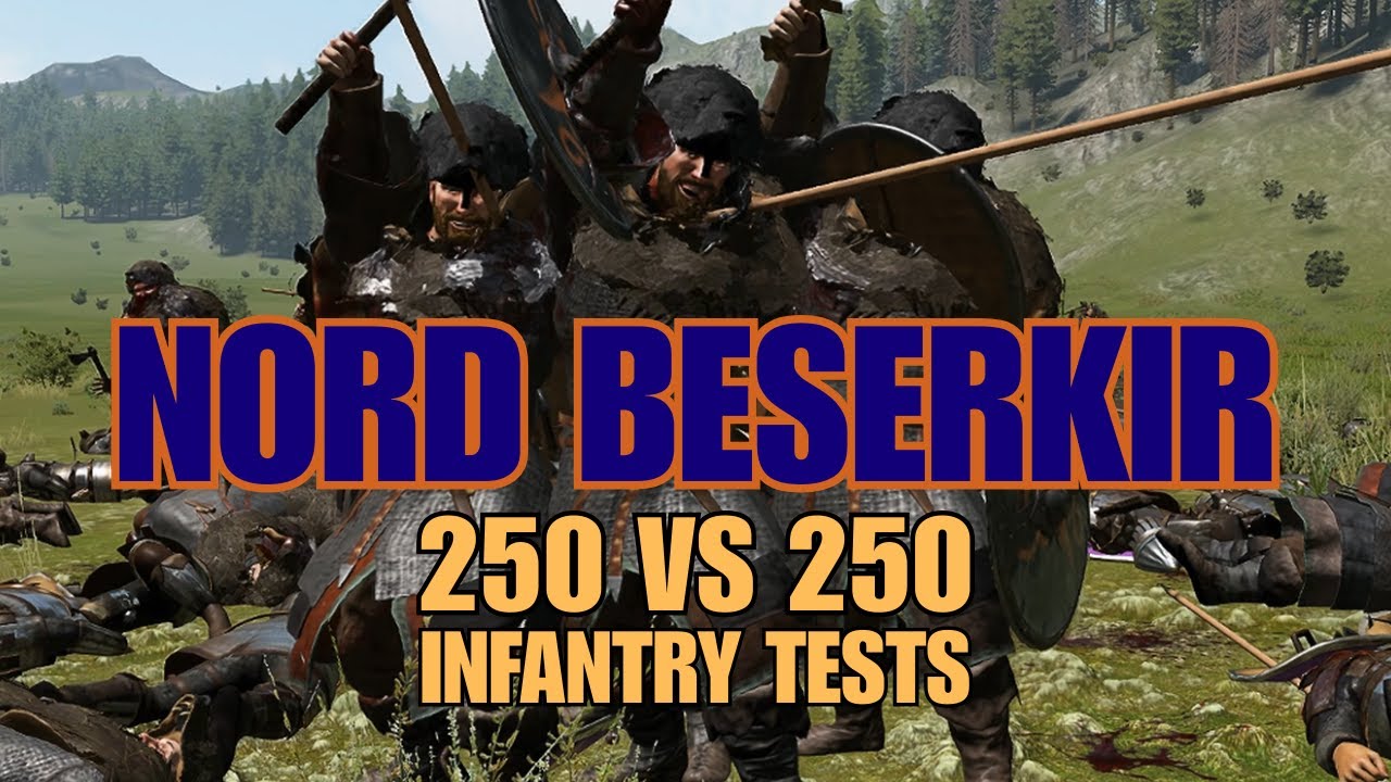 Nord Beserkir Infantry Testing 250 vs 250 | Mount & Blade 2 Bannerlord
