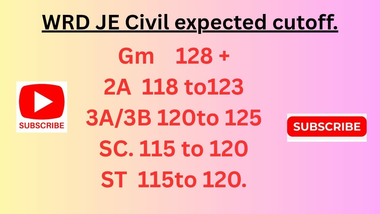 Wrd je civil cutoff l wrd je civil 2025 cutoff l KPSC notifications 