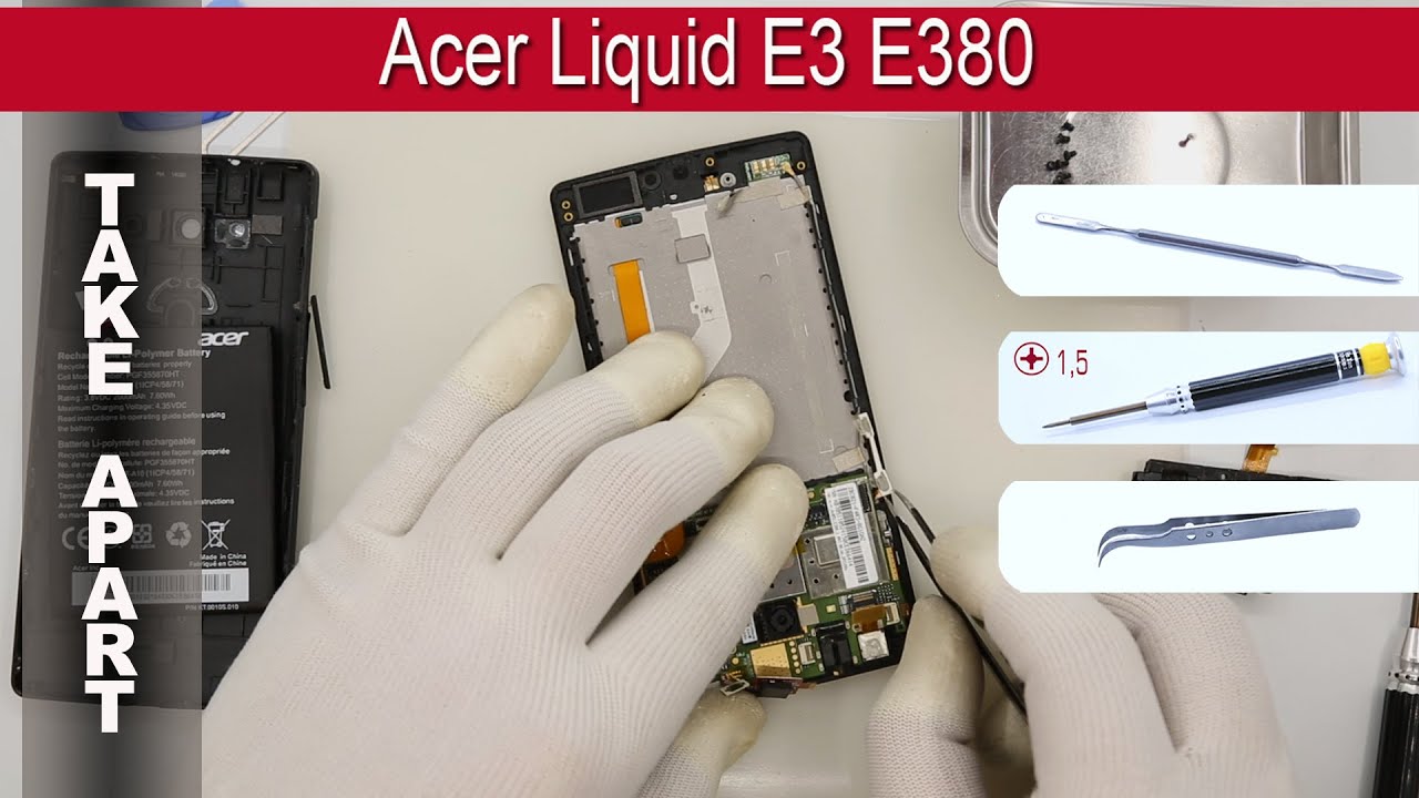 Как разобрать 📱 Acer Liquid E3 E380 Разборка и ремонт
