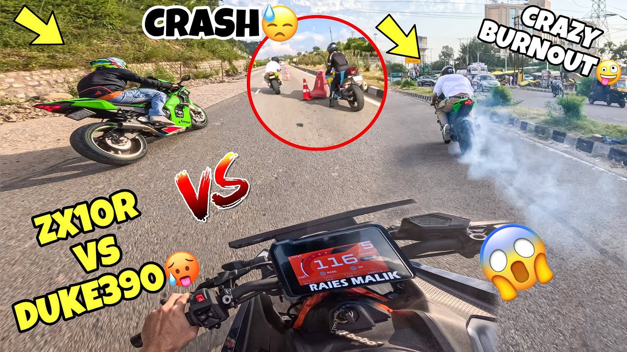 Rr310 Crash with barricade😢|| Rolling Burnout on Zx10R🥵|| Hyper Leans😱