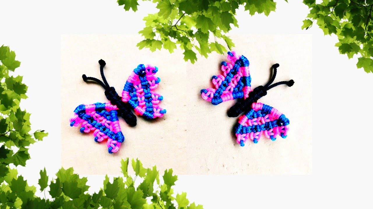 MACRAME BUTTERFLY*SOUVENIR*BROS*GANTUNGAN KUNCI KUPU-KUPU*TALIKUR*तितली चाबी का गुच्छा*MARIPOSA