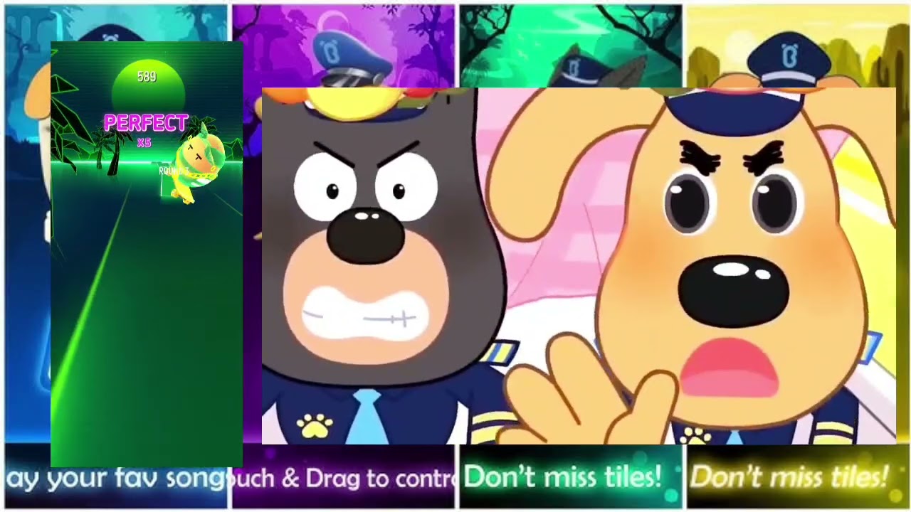 Sheriff Labrador 🆚Police Officer 🆚 Sheriff Papillon 🆚 Sheriff Labrador 🎶 Tiles Hop EDM Rush