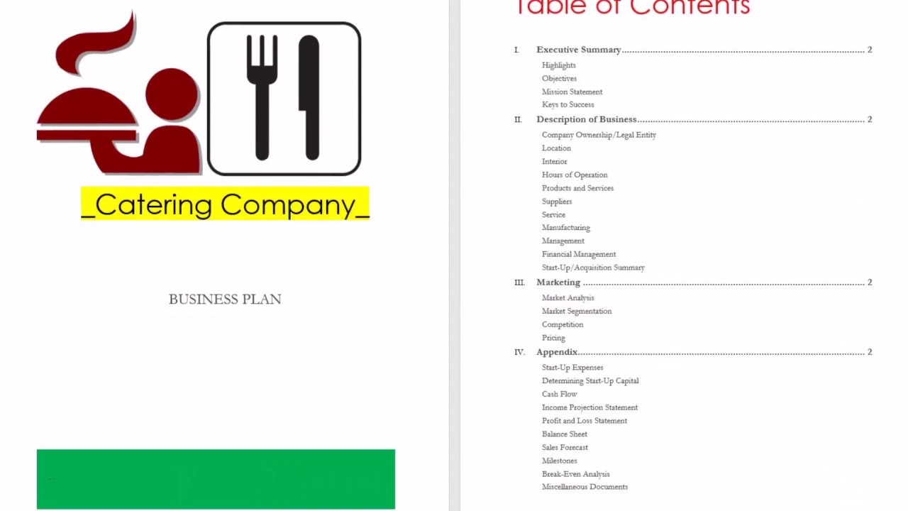 catering business startup costs