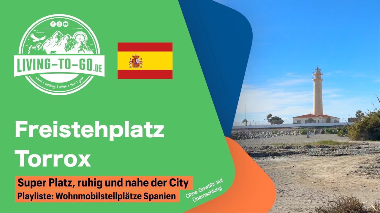 Freistehplatz in Torrox, Spanien. Die Stadt ist fußläufig zu erreichen.