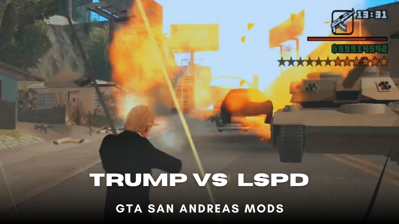 Trump Replaces CJ in GTA SA! 12 Min Police Rampage 🔥 Mods Insane