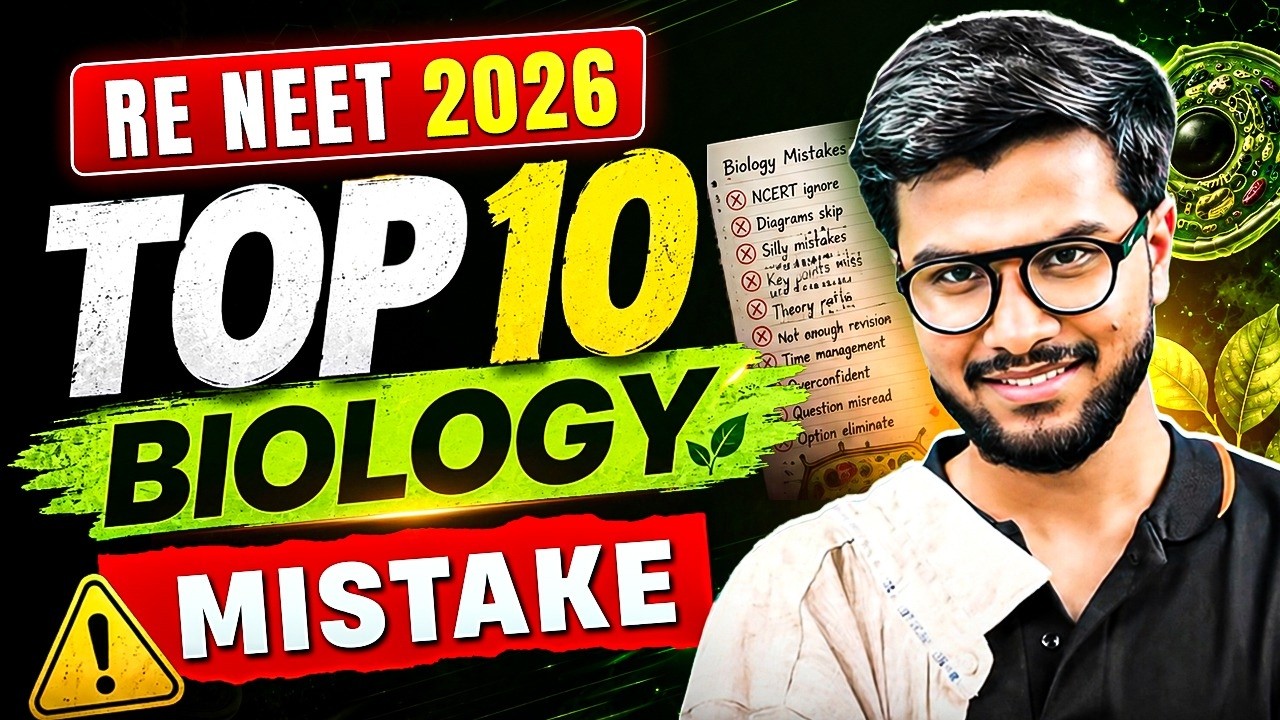 RE-NEET 2026 Biology: Avoid These 10 Mistakes & Score 340+ 🔥by Subash Sir