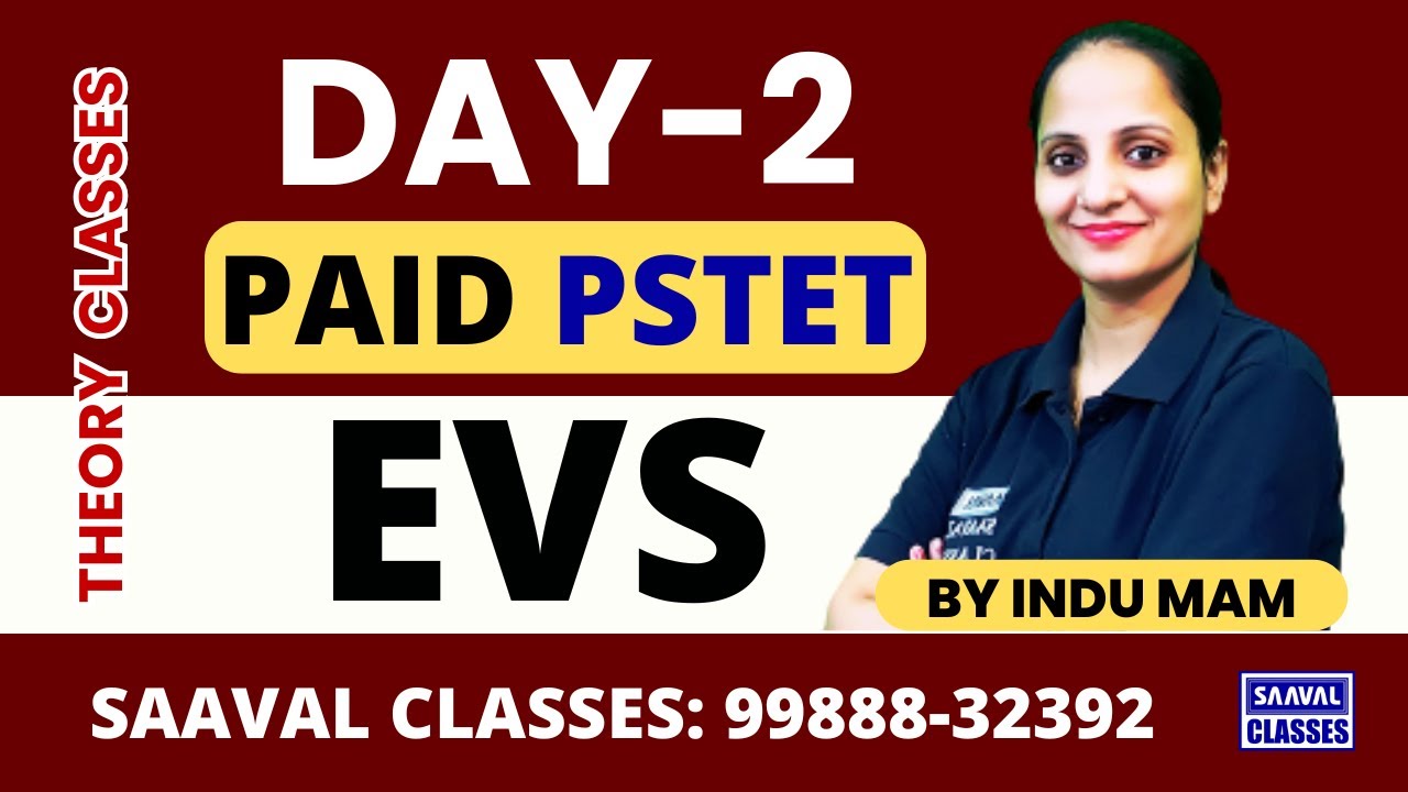 DAY-2 EVS Paper-1 (7th Batch Demo) PSTET 2026 | SAAVAL CLASSES | M: 99888-32392