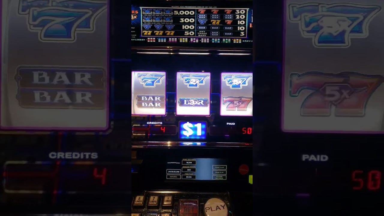 Triple Blue Sevens times 10! 💎 $1 Black Diamond #Slots! #slotonline #bigwin