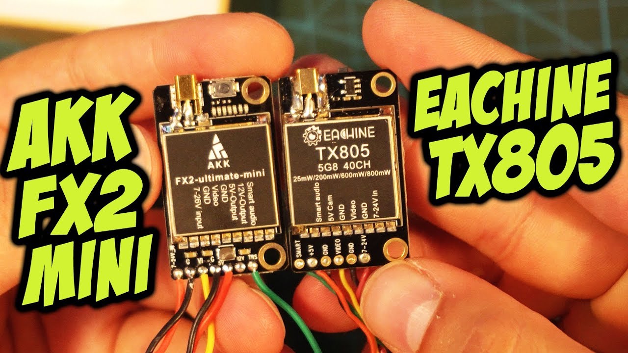 ☀ Битва титанов! Сравнение 2х дешевых передатчиков от AKK и Eachine [Akk FX2 MINI vs Eachine TX805]