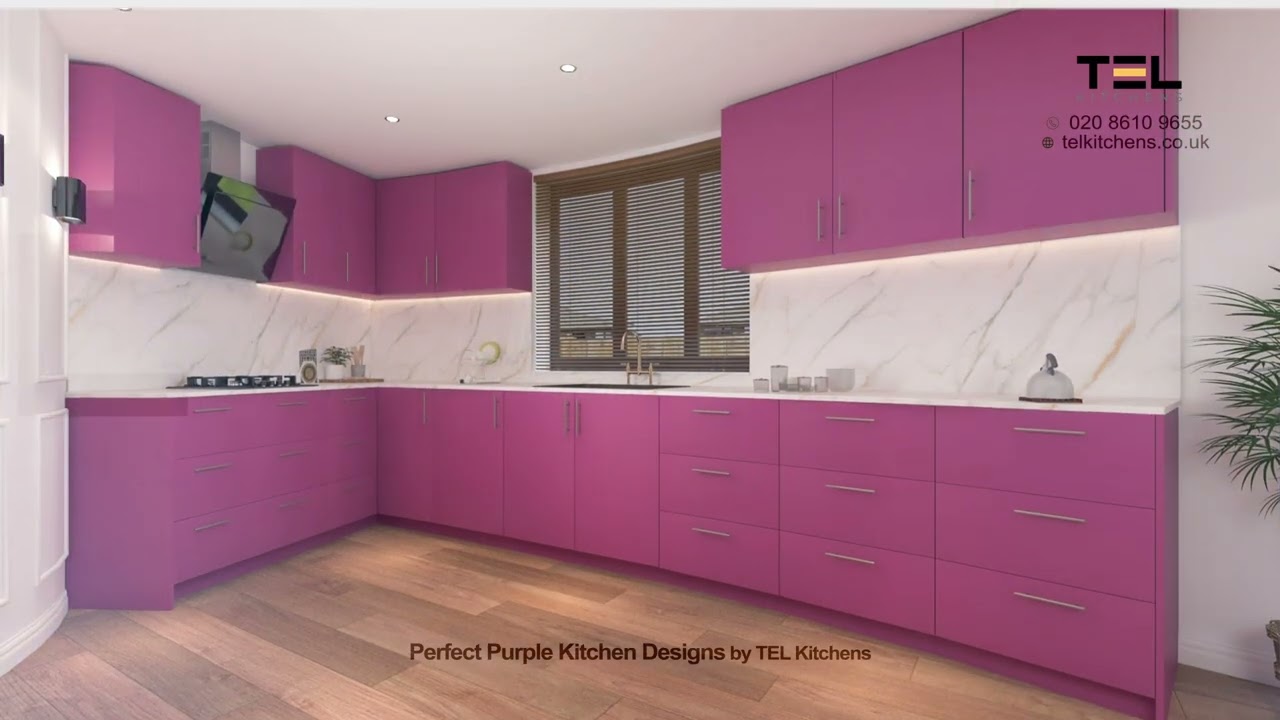 Professional Purple Kitchens in London UK &ndash; Vibrant Touch by TEL Kitchens