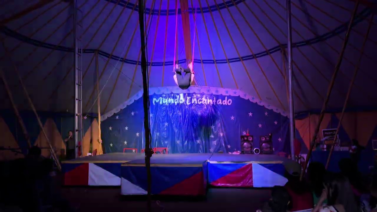 Trapézio em balanço Marcelo Mariano no Circo Mundo Encantado ( fevereiro de 2024 )