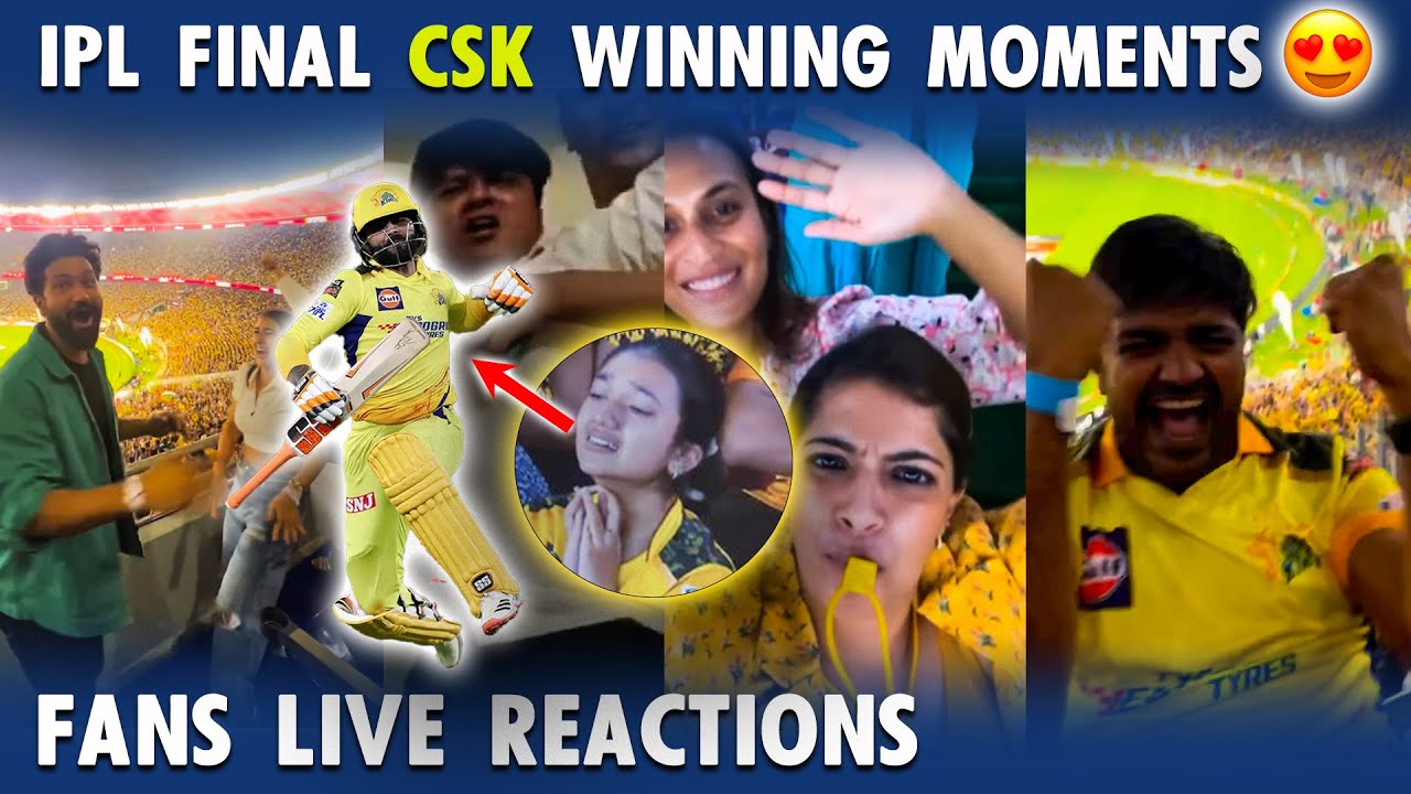 CSK Winning Moments | Fans Live Reactions | IPL 2023 Champions CSK | Chennai Super Kings | Dhoni