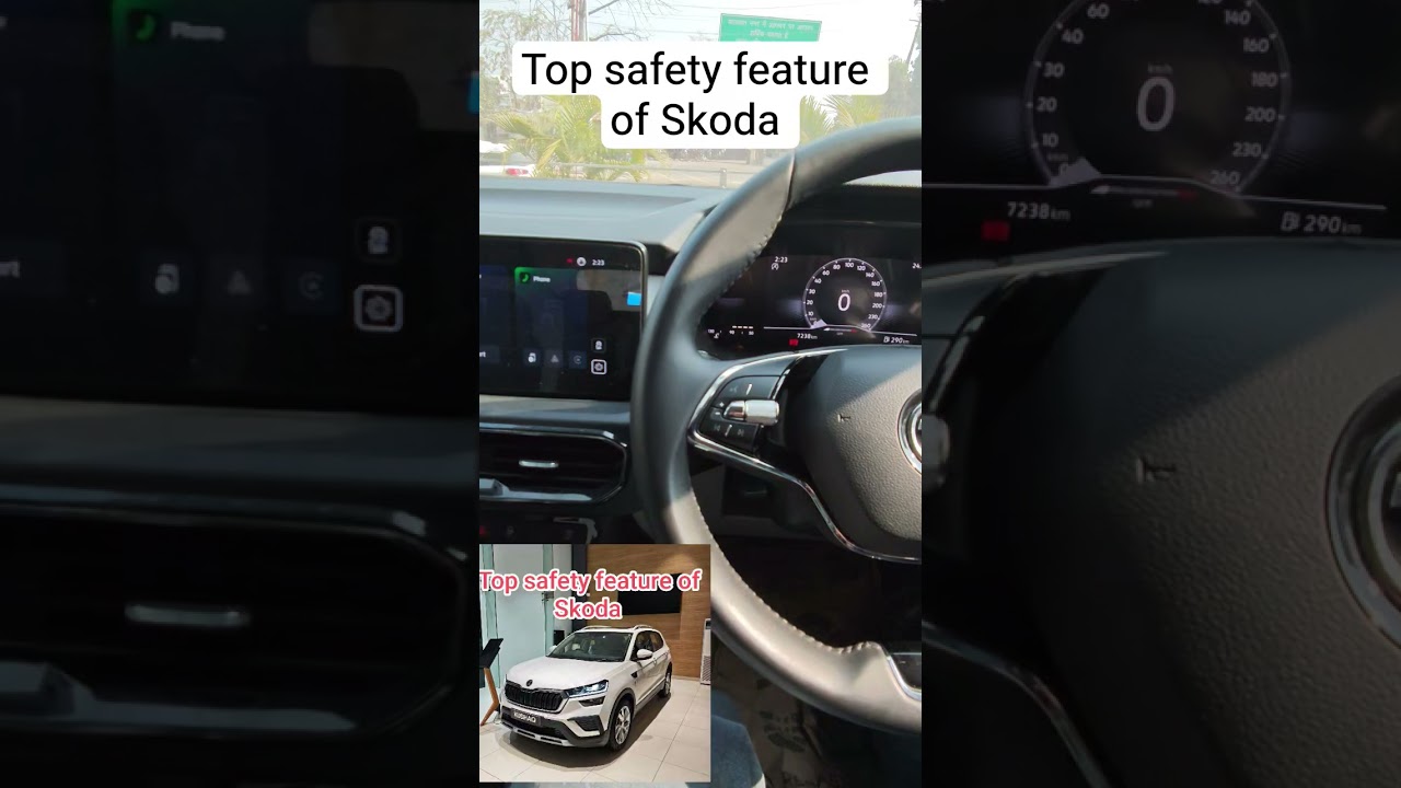 Skoda top safety feature MKB (Multi collision braking) passive safety feature #safety #skodaauto #it