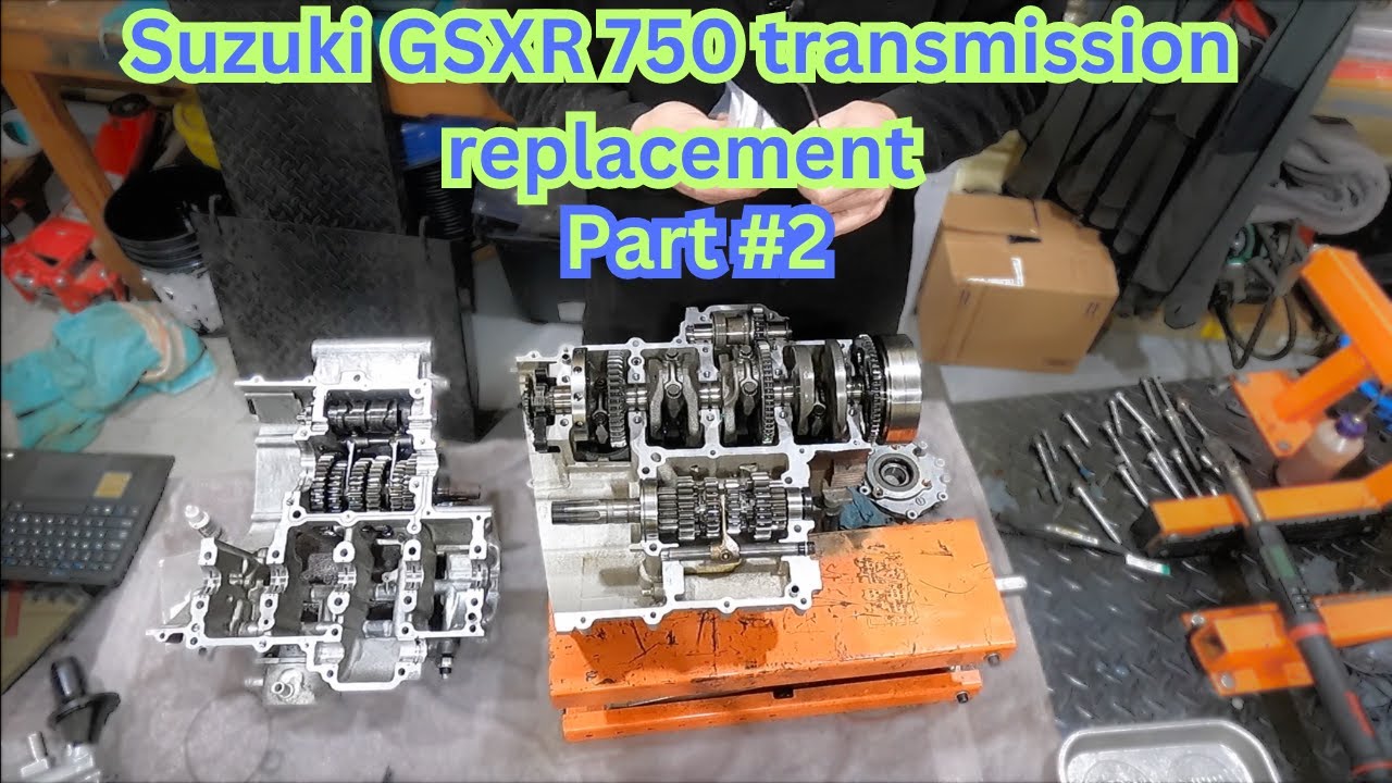 Suzuki GSXR 600/750 transmission replacement (step by step)