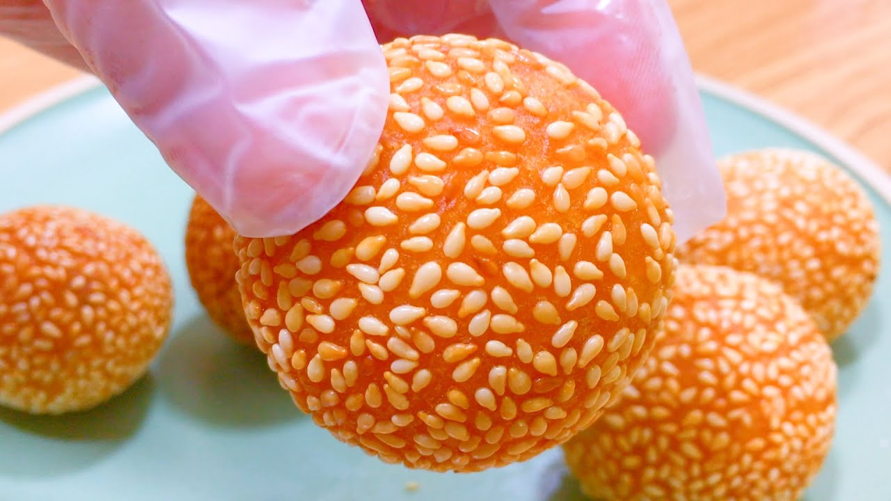 【石头美食】制作完美的空心麻球要记住这几个技巧，不开裂不塌陷，饱满圆润零失败！