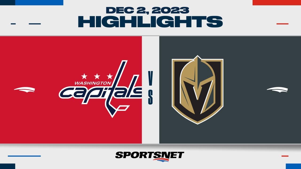 NHL Highlights | Capitals vs. Golden Knights - December 2, 2023