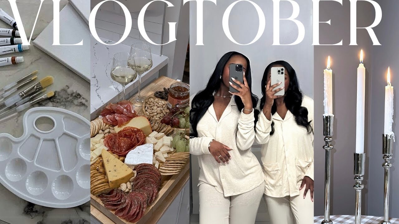 VLOG| In my hosting era&hellip;paint & sip, wine tasting, charcuterie board, girls night