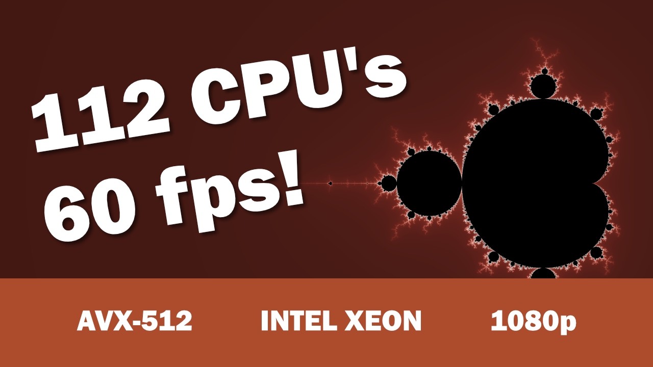 Rendering the Mandelbrot set in real-time with AVX-512
