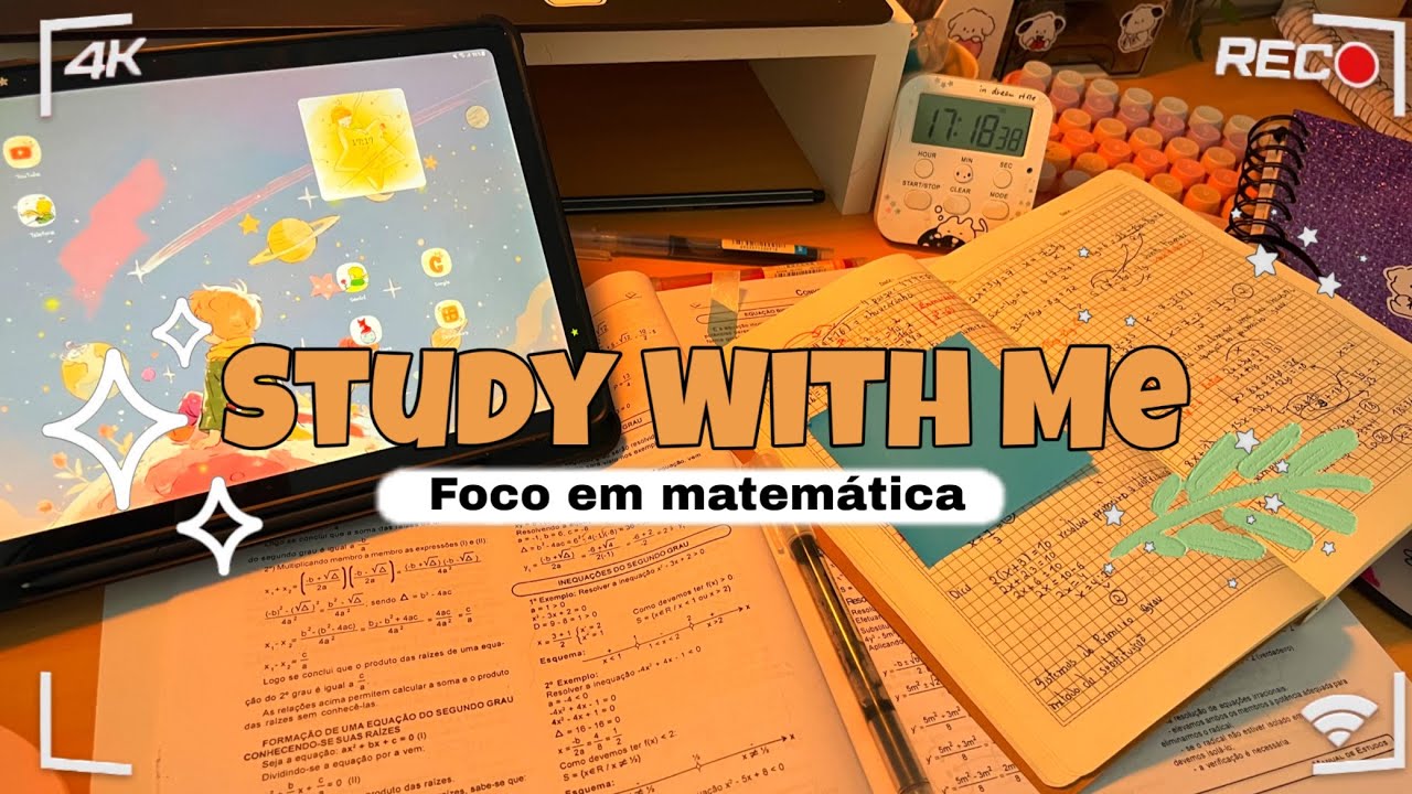 🌱Study White Me🌱(foco em matemática) 30 MINUTOS #studywithme 