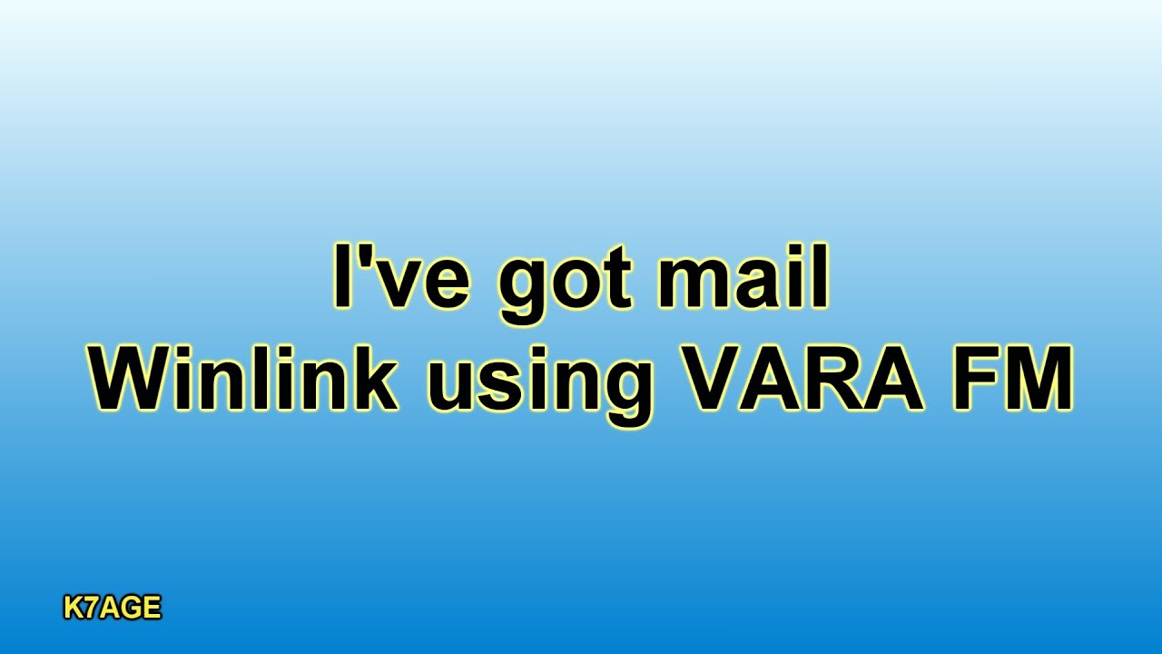 Email using Winlink and VARA FM