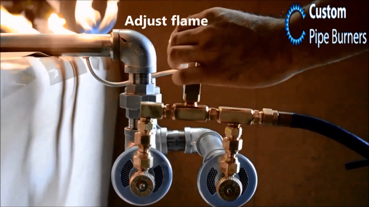 Curved Stainless Steel Pipe Burners