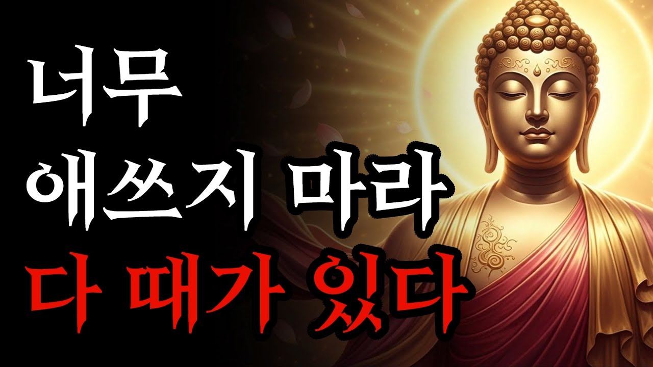 너무 애쓰지 마라, 집착을 놓는 순간 마음이 편안해집니다 | 부처님 말씀 | 석가모니 가르침