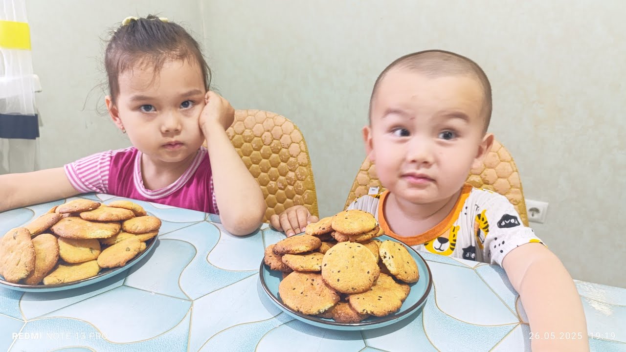 Кішкентай аспаздар печенье пісірді🧑‍🍳.Анасы мен балалары печенье жасау сәті❤️
