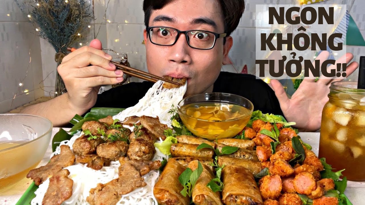 Quá Bất Ngờ Vị Ngon Mâm Bún Chả Hà Nội Và Bún Chả Nem Cua Bể Chuẩn Vị Với Nem Chua Rán Ăn Hết Sạch