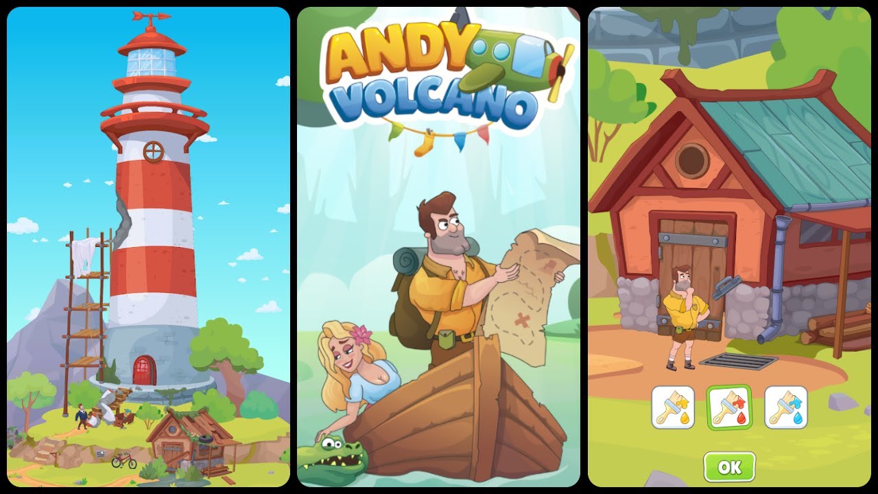 Andy Volcano: Tile Match Story Gameplay Video & Apk