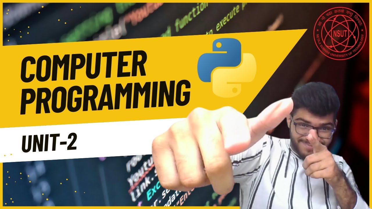 CP (Python) UNIT-2 One Shot | OOPs in Python | Lambda Function | NSUT 1st Year | FHD