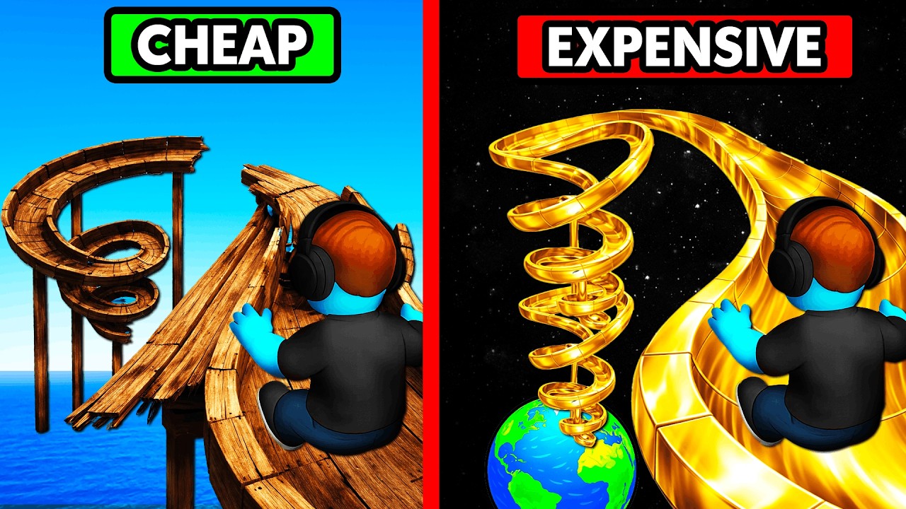 CHEAP vs EXPENSIVE WATERSLIDE