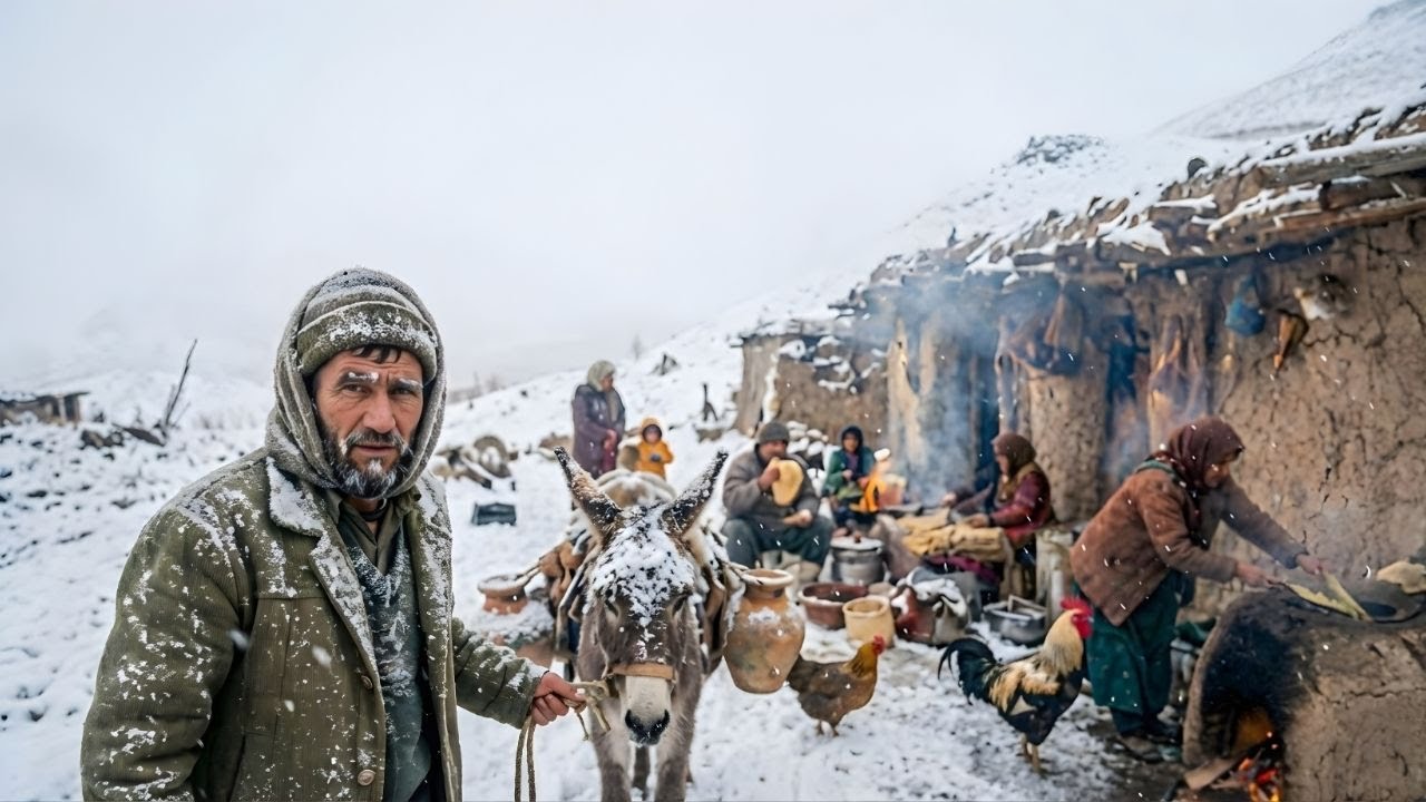 Surviving Extreme Snowfall in Afghanistan&rsquo;s Coldest Village | Cooking Chicken in Frozen Isolation