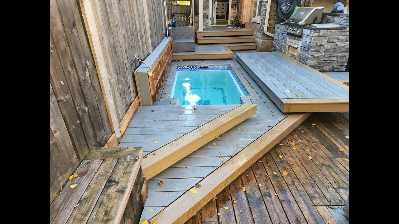 Hidden pool under deck