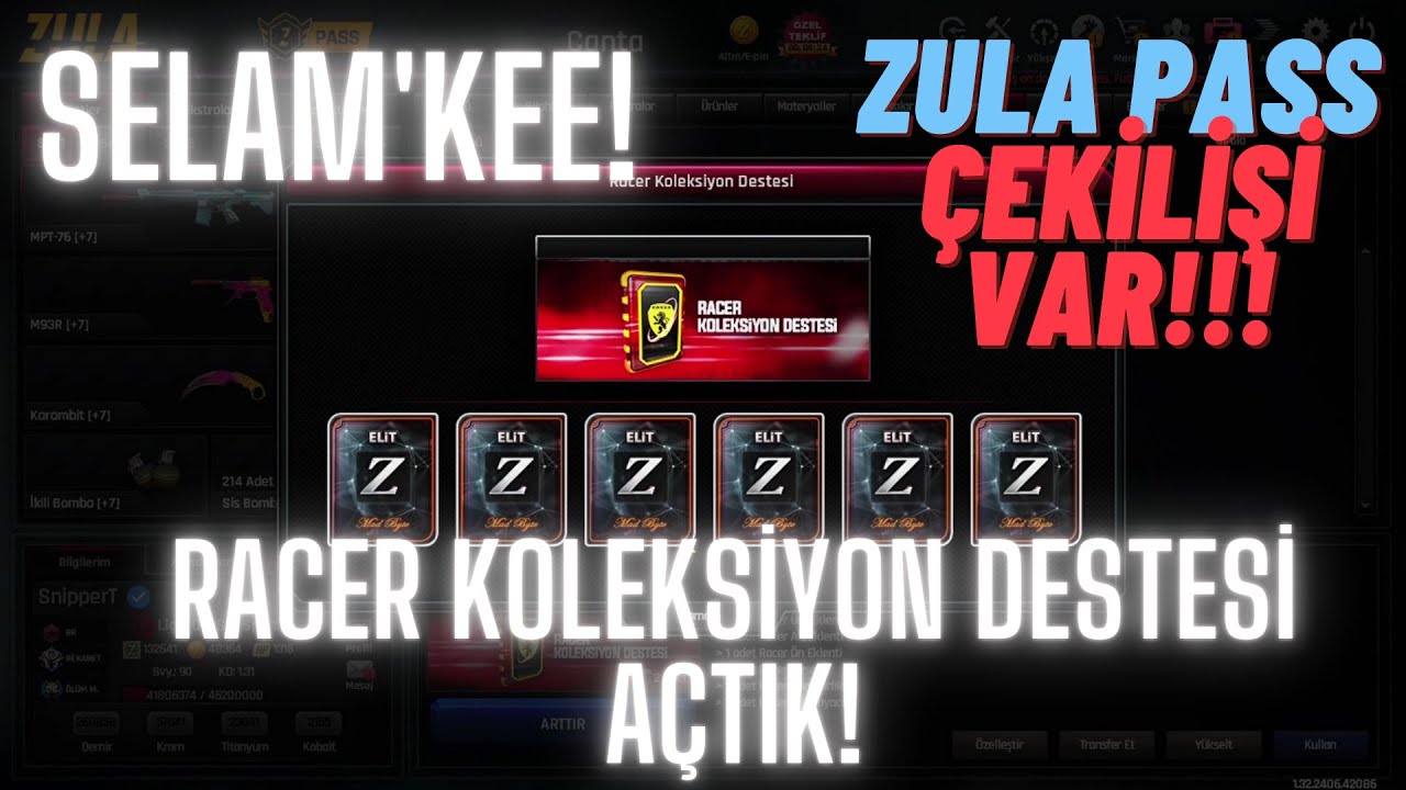 Zula En Baba Çekiliş, Zula Racer Koleksiyon Destesi Açtım, Zula Kasa ve Deste Açılımı!
