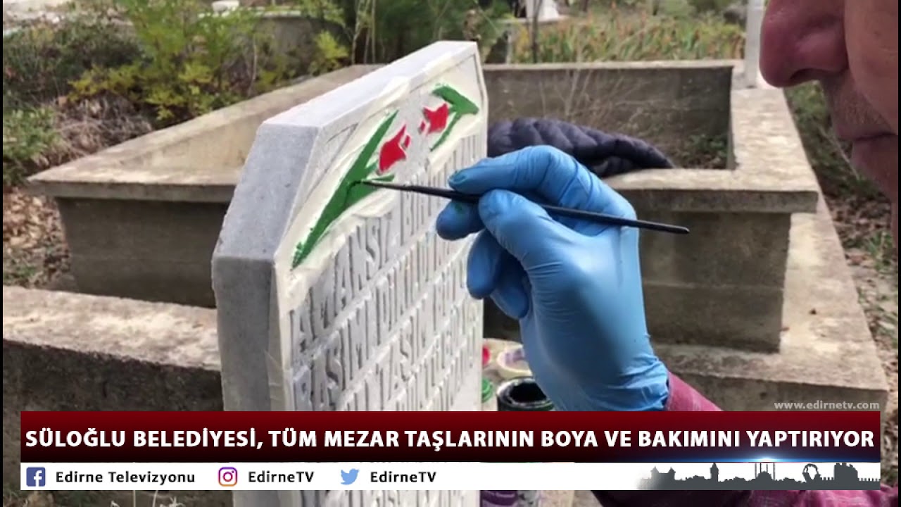 SÜLOĞLU BELEDİYESİ, TÜM MEZAR TAŞLARININ BOYA VE BAKIMINI YAPTIRIYOR