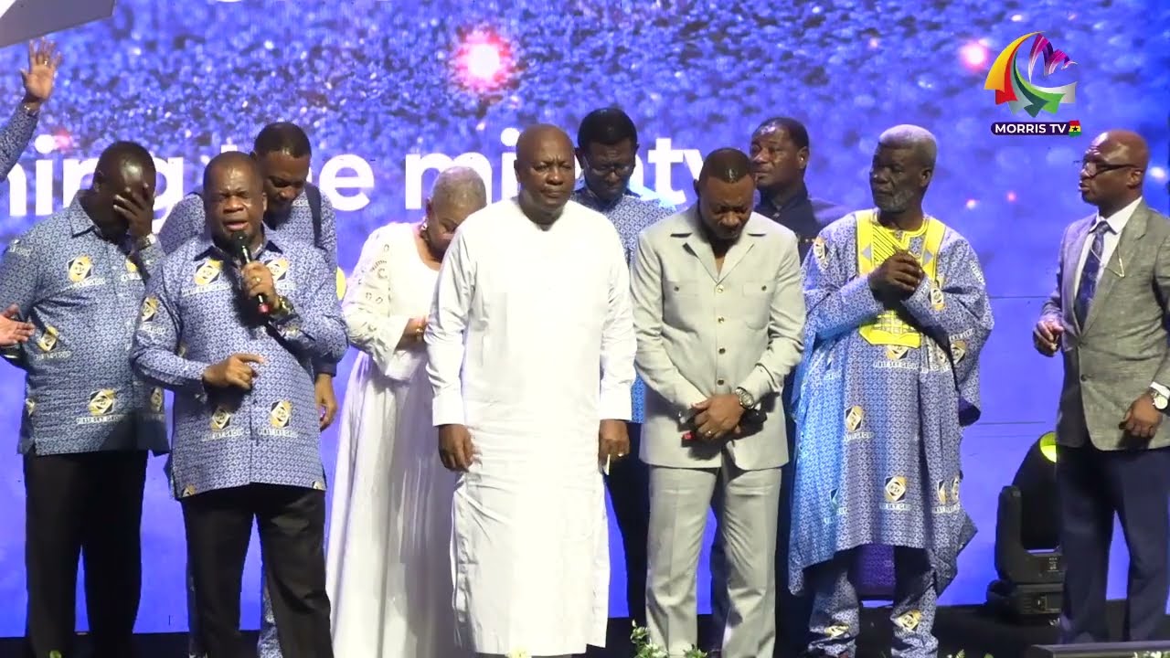 Woow 😀 Prez Mahama Very Prayerful Join Arch Bishop Duncun Williams to Pray for First Sky Bosd