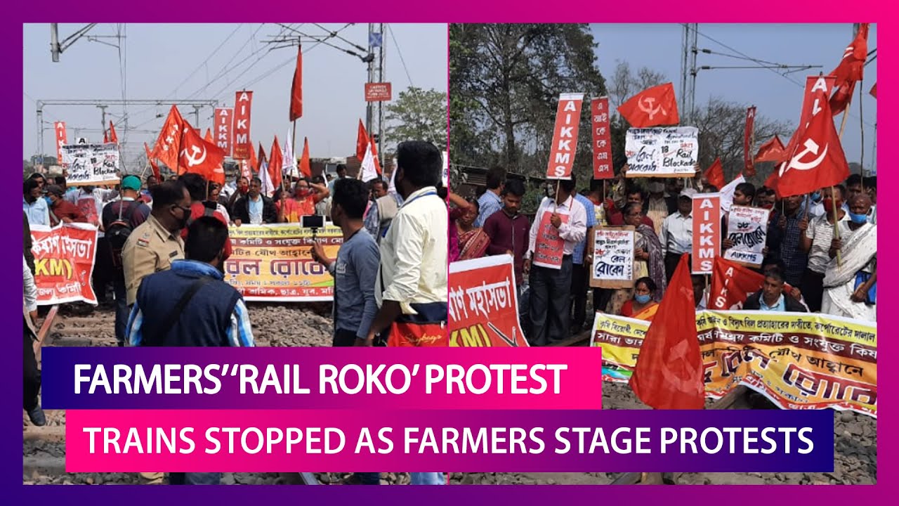 Farmers&rsquo; Rail Roko Protest: Trains Stopped As Farmers Stage Protests At Stations, On Railway Tracks
